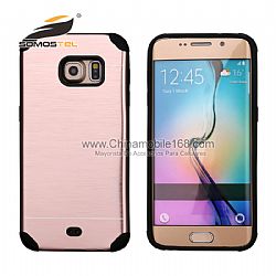 2 en 1 Anti-Shock TPU +Metales Fundas para samsung S6 Edge