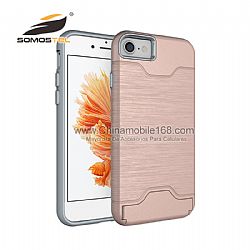 Luxury 2 in 1 Card Slot Case Back  Cover with stand case For Iphone