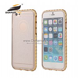 Fundas 2 En 1 de Marcos Con Diamante De Galvanoplastia transparente caso para iphone 5/5s