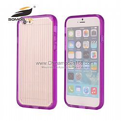 Sup shock resistant scratch resistant transparent armor tpu + pc case for iphone 6s plus