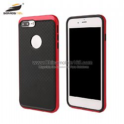 wholesale  2 in 1 TPU  plating With Grid texture phone Case for iPhone 7plus