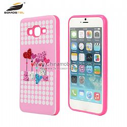 New Product 2 in 1 TPU + PC rabbit pattern gypsum phone case for samsung