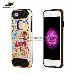 Factory price pc tpu hybrid armor carbon fiber case for samsung galaxy s7