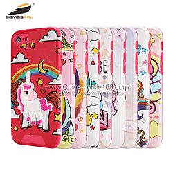 Anti-caída 2 en 1 protector de unicornio en relieve para  Iphone6/7/8/X caja