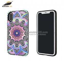 Mayoreo cascasa mandala con iluminacion arcoiris TPU+PC combo rabbit TPU case para IphoneX