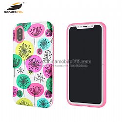 Popular rabbit grain bling relief TPU+PC 2 in 1 combo case