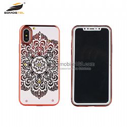 Durable rabbit grain mandala electroplating TPU+PC diamond phone case
