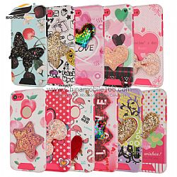 Serie knight protector de PC + TPU+lentejuelas 3D decorativo para Iphone/LG/Huawei