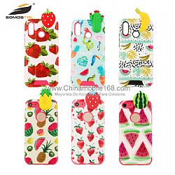 Wholesae 2 in 1 lying silicone cartoon hybrid case