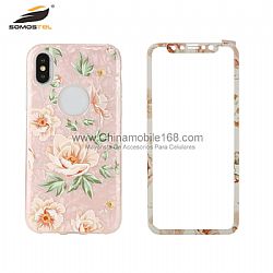 2 in 1 series coat armor case in fluorescent drawing with tempered glass