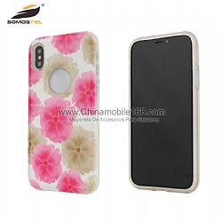 Funda Mayoreo TPU+PC 2 en 1 con disenio brillante relieve