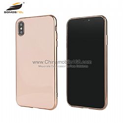 Wholesale TPU+PET 2 in1 flexible electroplated phone case