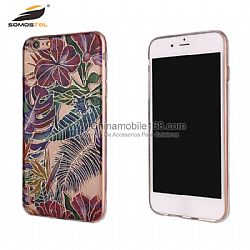 Estuche protector duro flores hermosas pintadas electrochapadas para LG G3/G4/G5