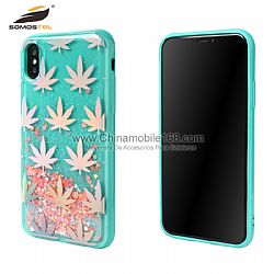 For IphoneX/XR electroplating beautiful pattern liquid glitter case cover