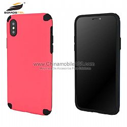 Popular rubberized finish football grain shockproof corner TPU+PC hybrid protector case