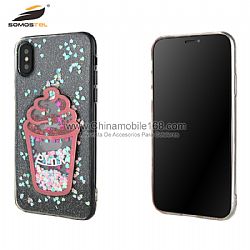 Funda TPU+PC Serie Bling Con Dibujo Cartoon En  Liquido Brillante Y UV para Huawei Mate10/20