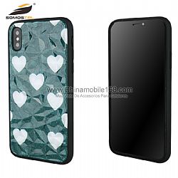 High quality TPU case in 3D diamond design with PC in drawing