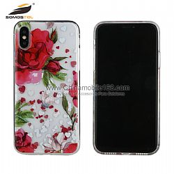 Funda TPU en gráfico de láser con TPU en cristal transparente con brillante