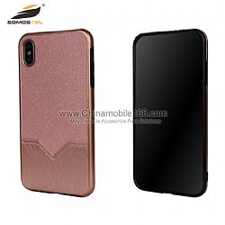 Elegante tacto mate fundas de teléfono PU + TPU + PC