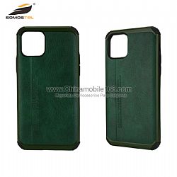 Luxury single color TPU+PC leather phone case