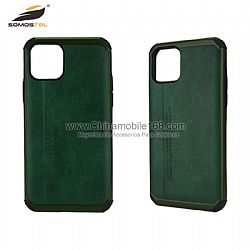 Funda teléfono TPU + PC de cuero en solo color de lujo