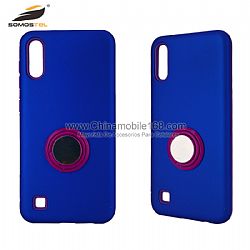 2 in 1 Phone Protective Shell With Invisible Stand With Single Color Ring