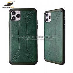 Hot selling PU Finished TPU+PC Shockproof Protector Case for iPhone12/iPhone11