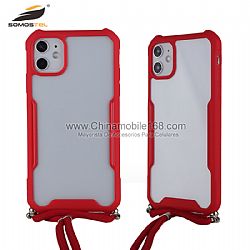 Funda Transparente Cristal En TPU+Acrilico Con Cinturón Muy Popular