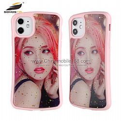 Soft TPU+PC Epoxy Protector Case with Solid Color Patterns
