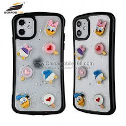 Hot Selling TPU+PC Epoxy Protector Case with Decrorations For iPhone8/12