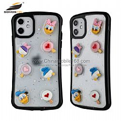 Mayoreo Funda Transparente TPU+PC Con Dibujo Epoxy Para iPhone8/12/SamsungNote20