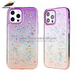 Funda Transparente TPU+PC Con Dibujo Epoxy De Colores Dobles Para Note20/Note40/S8