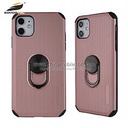 Funda Anti-Choque TPU+PC Duro Serie Armor Con Soporte De Anillo Para iPhoneXR/11/12