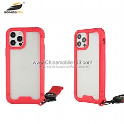 Anti-impact Golden shield Injection molding TPU+Acrylic case for iPhone12