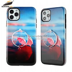Invisible bracket Varnish painting with double-sided mirror bracket phone case