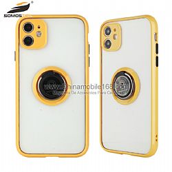 Funda Anti-Choque TPU+PC Transparente Con Magnetico Anillo De Soporte Para iPhoneX/iPhone11