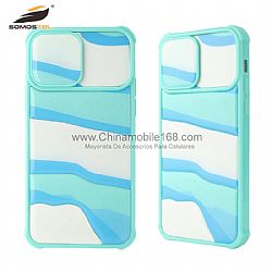 TPU + PC Case With Epoxy Drawing and Sliding Camera Cover