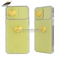 Push window epoxy 2 in 1 TPU+ acrylic phone case for iPhone13