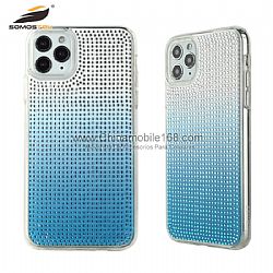 Funda TPU+PC Alta Transparencia Con diamante brillante y Color Gradiente