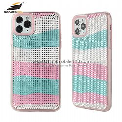 Funda TPU+PC Anti-choque Serie Alta Transparencia Con diamante brillante y diseño