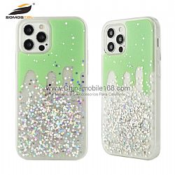 Fundas TPU+PC Serie Coat armor  con epoxy diseño 3D Helado para iPhone12mini