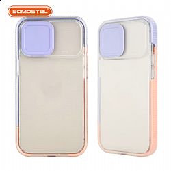 360 Grados Funda 6D Protección De Lente Deslizante Anti-Choque TPU+PC Con Colores Dobles