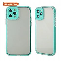 3 in 1 Transparent TPU+PC  Phone Case