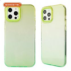 2 en 1 Carcasa de TPU+PC de cristal dual color con protección de lente de cámara completa