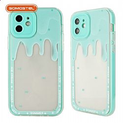 2 in 1 Crystal TPU + PC case with desion and full camera lens protection