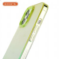 2 IN 1 TPU+PC clear gradient color bumper phone case with precise camera hole