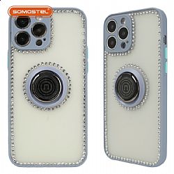 Skin feel with ring buckle diamond phone case for iPhone13Pro