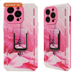 TPU+PC 2 in 1 painted Protector Case with Magnetic Ring