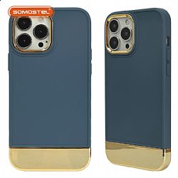 Half Contrast Color  Electroplate TPU+PC Phone Case