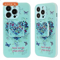 Paul Knight  2 in1 Relievo Painting TPU+PC Phone Case with Mirror Holder